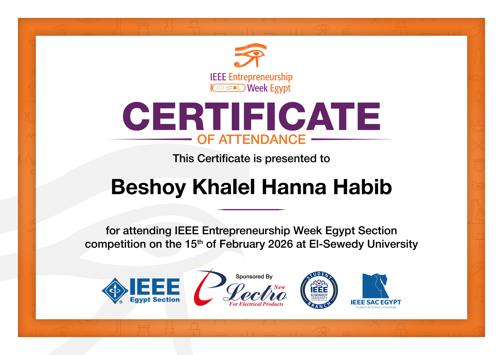 IEEE Entrepreneurship Week Egypt Section Competition