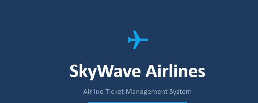 SkyWave Airlines flight booking system project