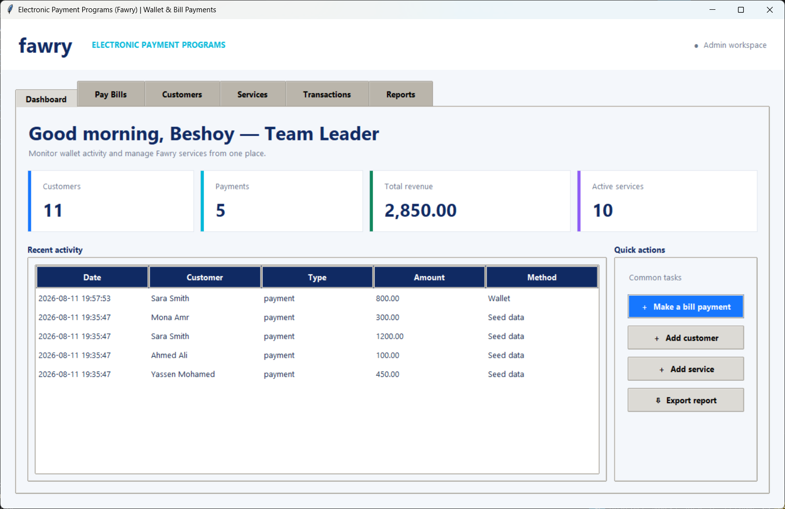 Fawry Pay payment and database architecture project